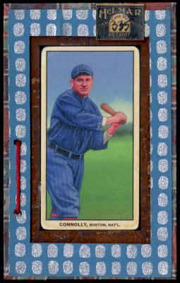 Picture, Helmar Brewing, T206-Helmar Card # 335, Joe Connolly, Blue uniform, batting stance, Boston Braves